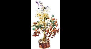 Edelsteen boompje 7 Chakra's ca. 23 cm