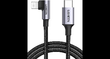 UGREEN 3A 90° MFi USB-C naar Lightning Kabel PD met Haakse Hoek 2M
