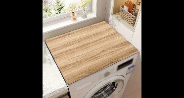 Wasmachinemat, 50 x 60 cm, wasmachinehoes, universeel, zacht en op maat te maken, geschikt voor wasmachines en drogers, houtnerfstijl.