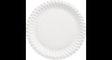 100 Borden, karton rond Ø 23 cm wit