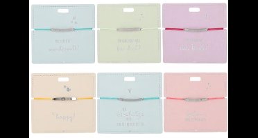 Depesche armband boodschap edelstaal roze cadeau vriendschap.