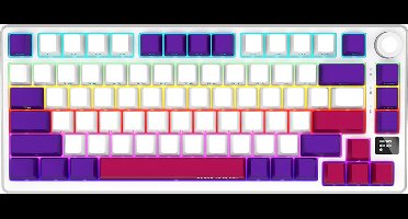 Lorgar KBP7075W Serie - Gaming Toetsenbord - 75% Mechanisch - Draadloos - Wit