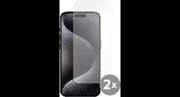 Just in Case screenprotector geschikt voor iPhone 15 Pro - Screenprotector Gehard Glas - 2 Stuks