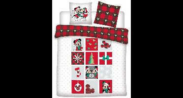 Mickey & Minnie Mouse Dekbedovertrek christmas- katoen