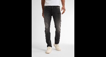 Petrol Industries - Heren Slim Fit Jeans Seaham Everglades - 30% organic cotton Mix - 6-pocket - Narrow waist - Vintage wash - Zwart - Maat W31L34