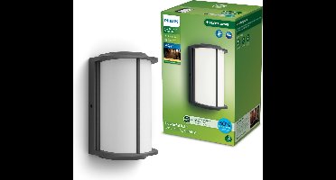Philips Reese Wandlamp - UltraEfficient LED - Buitenlamp - 4.3W - Warmwit licht; 2700K - Antraciet