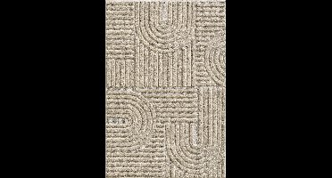 Japandi Vloerkleed | Tapijt | Art | Geometrisch | Beige | 80x250 cm