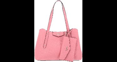 GUESS Schoudertas Eco Brenton Girlfriend Satchel Pink Koraalrood
