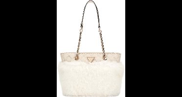 GUESS Schoudertas Lise Small Tote Bag Stone Crème