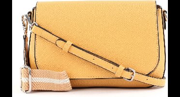 SEIDENFELT MANUFAKTUR Schoudertas Lian Saddle Sunny Yellow Mosterdgeel