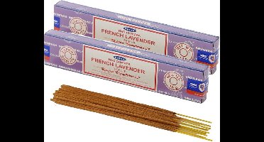 Satya Nag Champa wierrook stokjes Lavendel geur - 30x - Lichaam in balans - Meditatie - staafjes van 21 cm