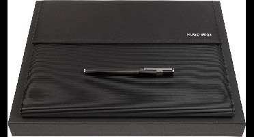HUGO BOSS Schrijfmappen Pinstripe Writing Set Black Zwart