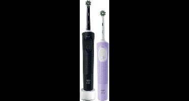 Oral-B Vitality 100 - Duo Zwart en Lila - Gift edition - Elektrische Tandenborstel