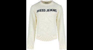 Guess Jeans Intarsia Trui Wit M Vrouw