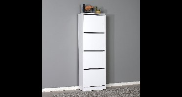 Asir Schoenenkast - Wit - 51 x 157 x 26 cm
