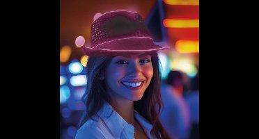 Glitterhoed pailleten met licht roze