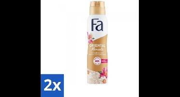 2 x Fa - Oriental Moments - Deodorant Spray - Woestijnroos & Sandelhout - 150 ml - Deodorant - Fa - Oriental Moments - Woestijnroos - Sandelhout