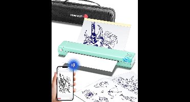 Tattoo Stencil Printer – Tattoo Transfer Printer – Tattoo Printer Machine – Thermische Tattoo Printer – Draagbare Tattoo Printer – Compact En Lichtgewicht – Ink-vrije Thermische Afdruk