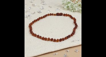 Baby Natura - Barnsteen ketting - Kind - Cognac unpolished - 36 cm