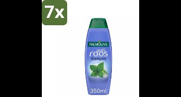 7 x Palmolive Shampoo Anti-Roos 350 ml - Anti-roos Shampoo - Wilde Munt Shampoo - Roosbestrijdend Shampoo - Gezonde Hoofdhuid - Verfrissend Haar