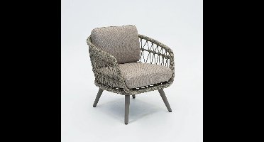 Vita - Canazei low dining - Lounge/dining stoel - Weersbestendig Rope - Met rug en zit kussen - Vita tuinmeubelen