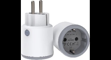 Zigbee Alexa Smart Plug - met realtime meting - 16A - Smart Plug - 3680W - met afstandsbediening/spraakbediening - Smart Plug - Compatibel met Alexa en Google Home - Grijs