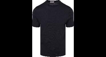 Suitable Knitted T-shirt Wake Donkerblauw (navy) - Maat XL - Heren - Casual T-shirts