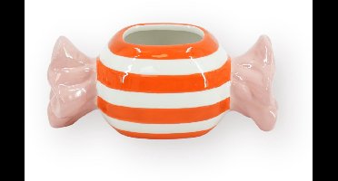 Housevitamin Plantenpot Snoepje – Dolomiet – Roze & Oranje – 17x8x8 cm – Waterdicht – Design Bloempot – Eyecatcher