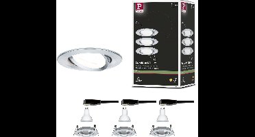 LED-inbouwlamp Nova schwenkbar Basisset zwenkbaar rond 84mm 50° GU10 3x6,5W 3x460lm 230V 2700K Alu gedraaid