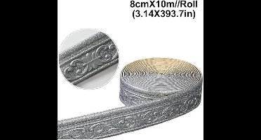 1000x8 cm Zelfklevende Schuimlijst - 3D Muurrand Decoratie - Kant-en-klaar Plakken voor Spiegels en Muren - DIY Decor voor Hotel en Huis (Grijs)
