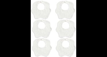 6 Stuks Mousseline Baby Slabbetjes, Katoenen Baby Slabbetjes, Absorberende Pasgeboren Slabbetjes Voor Doorkomende Tandjes En Kwijlen (Wit)