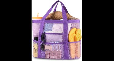 Strandtas van mesh, grote strandtas voor dames, grote opvouwbare mesh tas voor zwembad en vakantiebenodigdheden