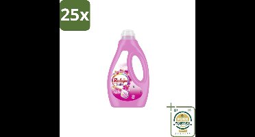 25 x Robijn Vloeibaar Wasmiddel Color Pink Sensation 20 Wasbeurten 1 liter - Grootverpakking - Kleurverzorging - Frisheid - Geur - Wasmiddel - Bonte Was