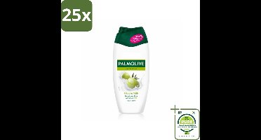 25 x Palmolive Douchecreme Naturals Olijf & Melk 250 ml - Grootverpakking - Douchecrème - Natuurlijke Verzorging - Olijf En Melk - Droge Huid - Gevoelige Huid