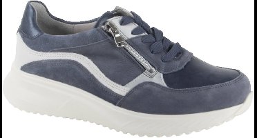 Waldläufer Janka Sneakers - Leer - Dames - Blauw - Maat 38,5