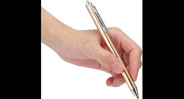Stylus pen van stof met stylus punt voor tablets en smartphones - goudkleurig van