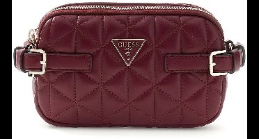 GUESS schoudertas Paisleigh Mini Camera Bag Burgundy wijnrood