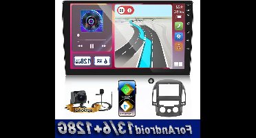 Autoradio – Auto Radio – Multimediaspeler – MP5 Speler – 9" HD Touchscreen – Wireless CarPlay & Android Auto – 6GB RAM 128GB Opslag – GPS & Wifi