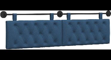 vidaXL - Hangend - hoofdbord - Blauw - Stof