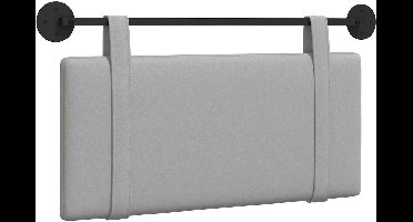 vidaXL - Hangend - hoofdbord - Wolkgrijs - Stof