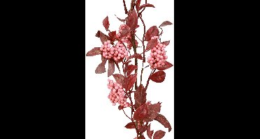 Bladslinger herfstdecoratie decoratieve hanger in roze 125cm