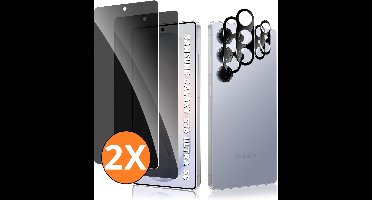 Privacy screenprotector Geschikt voor Samsung S26 Ultra - screenprotector Privacy Met Galaxy S26 Ultra camera lens - Complete bescherming voor Samsung S26 Ultra – scherm en camera in één set - 2X