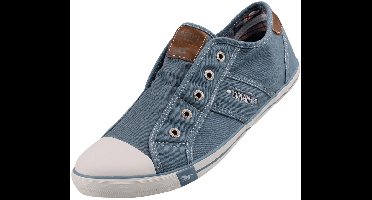 Mustang dames canvas sneaker blauw