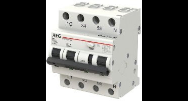 AEG aardlekautomaat 3P+N B16 30mA DMA63N B16/030