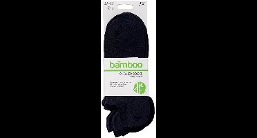 Apollo - 6-Pack - Bamboe Sneakersokken - Hiel Lipje - Antibacterieel - Heren / Dames - marine - 47-50 - 121473001
