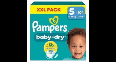 Pampers Baby-Dry Maat 5 - 104 Luiers - 11KG/16KG
