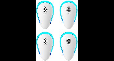 Oneay Ultrasone Ongediertebestrijder voor Binnen – Elektrische Muizen- en Insectenverjager met Stekker – Tegen Kakkerlakken, Muggen, Spinnen en Mieren – Huisdiervriendelijk – 4 Stuks
