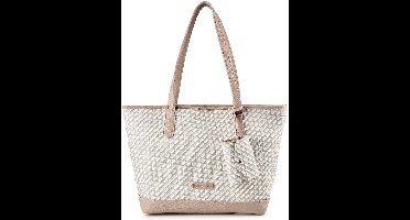 TOM TAILOR shopper Xenia Zip Shopper Printed Taupe