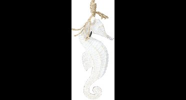 Zeepaardje Decoratie om op te hangen Wit Gewassen 27cm