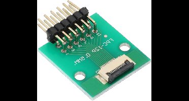 Allecto- PCB Converterplaat - FFC FPC Connector Board - 12 Pin - 0,5 mm 2,54 mm - 1,0 mm - DVD TV Camera laptops - Geschikt voor Digitale Apparaten - Zwart.